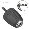 thumbnail image 2 of OULII Durable Keyless Steel Drill Chuck Adapter for Impact Drivers Black Color, 2 of 3