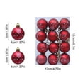 thumbnail image 3 of Christmas Balls, 12pcs Red and Gold Shatterproof Ornaments Set Plastic Hanging Decorations for Christmas Tree Holiday Party Home Decor 2025, 3 of 6