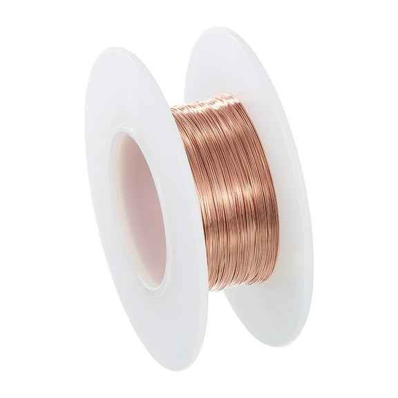 Uxcell 164 Feet Solid Bare Copper Wire, Pure Copper Wire 0.2mm Soft Beading Wire Metal Plant Stem Ties (50m)