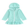 thumbnail image 1 of MesaSe Enfants Fille Robe à Capuche Couleur Unie à Volants à Manches Longues Robe de Plage, 1 of 8