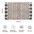 thumbnail image 3 of Boho Black and White Tribal Ethnic Pattern Bathroom Rugs Mat,Non Slip Microfiber Bathroom Rug,Rubber Backing,Soft Bathroom Mats for Bathroom Floor,Tub and Shower,17x27in(43x68cm), 3 of 5