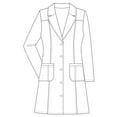 thumbnail image 2 of Panda Uniform Made To Order 36-Inches Modern Classic Fit Women's Professional 5 Button Full Sleeves Lab Coat, 2 of 4