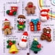 thumbnail image 5 of Figuras de resina con forma de hombre de jengibre y muñeco de nieve, campanas, árbol de Navidad, dibujos animados, 10 unidades, para manualidades, álbumes de recortes, 5 of 5