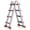 Orange 14FT, variant on Telescoping A- Ladder with Stabilizer Aluminum Folding Extension Ladder Compact &; Space-Saving for Household or Outdoor Work Load Orange