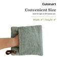 thumbnail image 5 of Cuisinart Chambray Potholders with Soft Insulated Pockets and Faux Leather Loop, 2pk - Heat Resistant Hot Pads, Trivets Protect Hands and Surfaces- Sage, 5 of 7