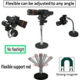 thumbnail image 2 of Magnetic Base Mount Flashlight Mounting Brackets Flashlight Holder - Strong Magnet Base - With Flexible Adjustable Clips - Suitable for Flashlight Diameter from 0.6" to 1.6" - No Flashlight, 2 of 5