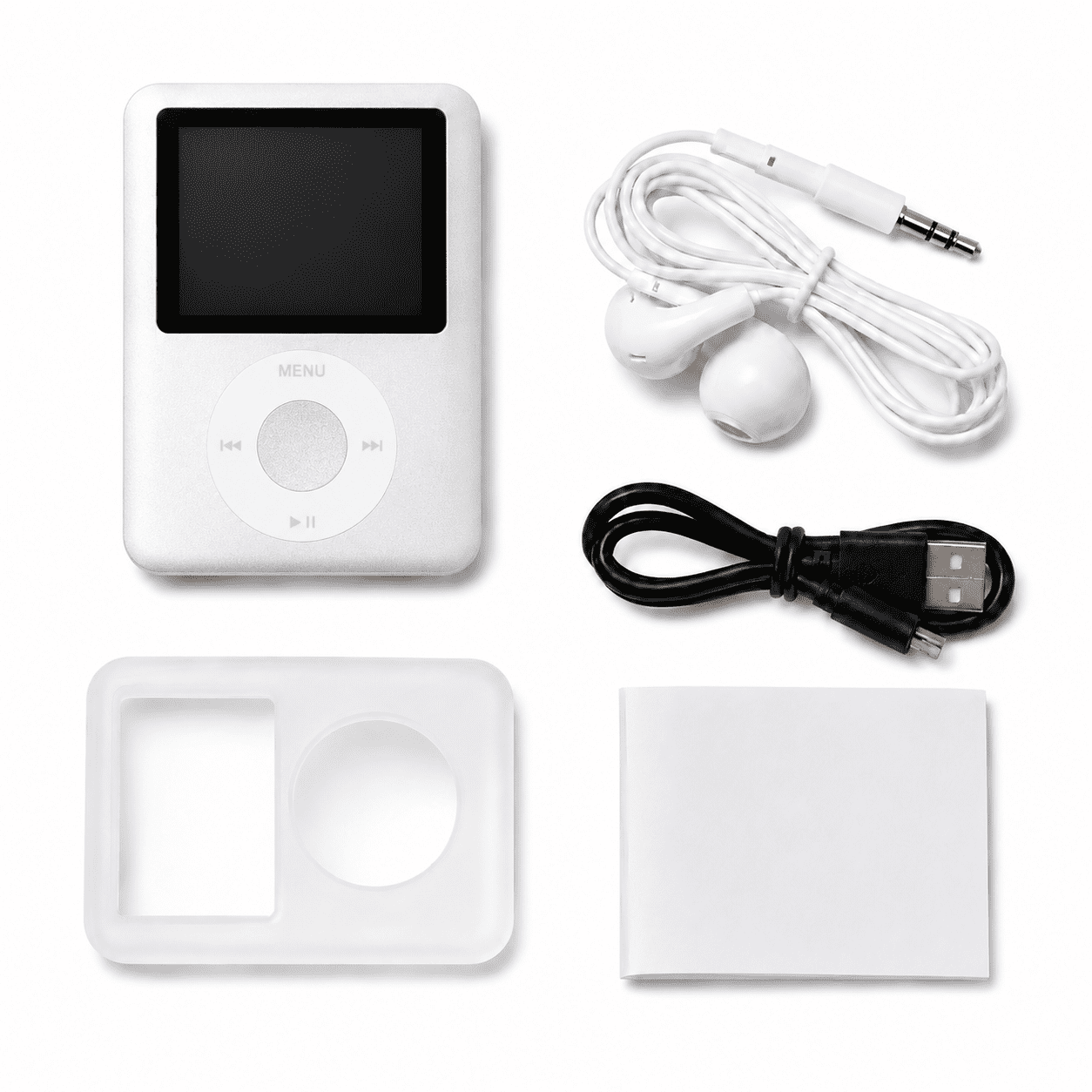 MP3 Player with 4GB Memory Capacity,Portable MP3 Media Player With Silicone Rubber Protector Case,Supports Music, Video & Image Playback For Portable Carrying