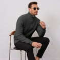 thumbnail image 2 of Men's Long Sleeve Quarter-Zip Pullover Sweaters  Slim Fit Lightweight Casual Sweater, 2 of 9