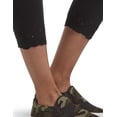thumbnail image 3 of HUE Womens Embroidered Eyelet Hem Cotton Capri Leggings X-Small Black - Embroidered Eyelet, 3 of 4
