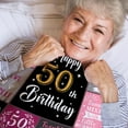 thumbnail image 5 of 50th Birthday Gifts for Women, Wife Birthday Gifts for 50 Year Old Blanket, 1974 Birthday Gifts for 50th Throw Blanket, 50"x60" Happy 50th Birthday Blanket for Grandma Mom Friend Sister, 5 of 5