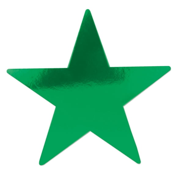 72 Pack Beistle 5" Party Foil Star Cutout- Green