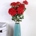 thumbnail image 2 of Daboolka Ramo de Flores de simulación de Flores de Dalia Artificial de 2 Cabezas para decoración del hogar (Rojo), 2 of 2