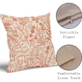 thumbnail image 4 of Orange Floral Pillow Covers 16x16 Set of 2 Botanical Print Vintage Fall Colored Flower Plant Cream Decorative Throw Pillow Cases Outdoor Farmhouse Cushion Covers Decor for Sofa Couch Bed, 4 of 6