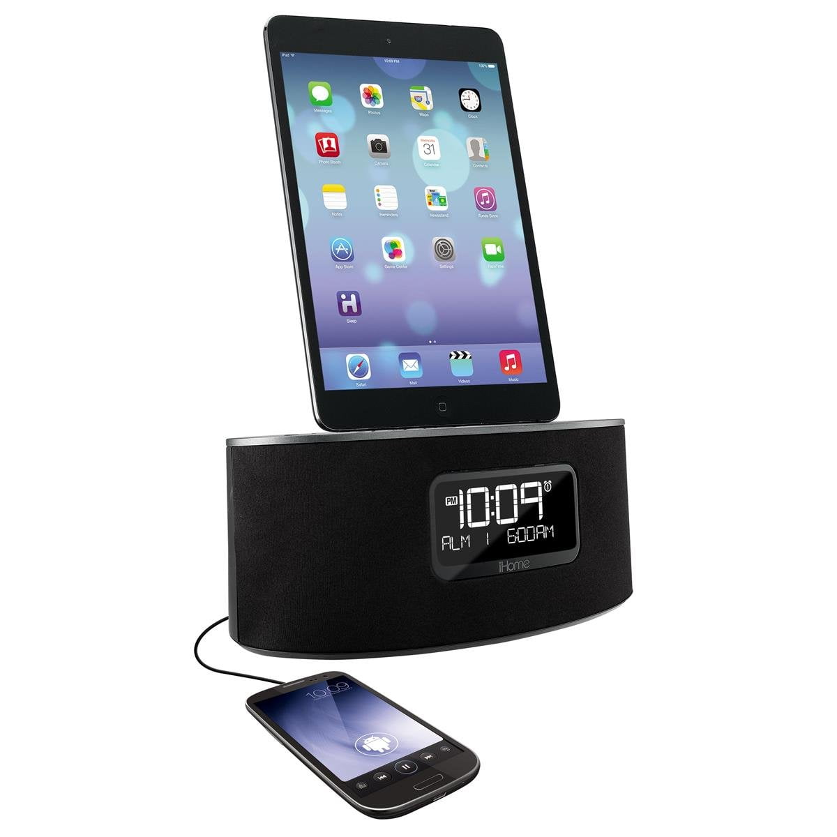 iHome IDL46GC Dualcharging Stereo FM Clock Radio with Lightning Connector