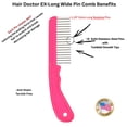 thumbnail image 4 of Hair Doctor Hair Comb with Wide Spaced, Extra-Long Teeth Reduces Hair Loss and Damage. Superior for Long, Thick and Curly Hair, 4 of 8