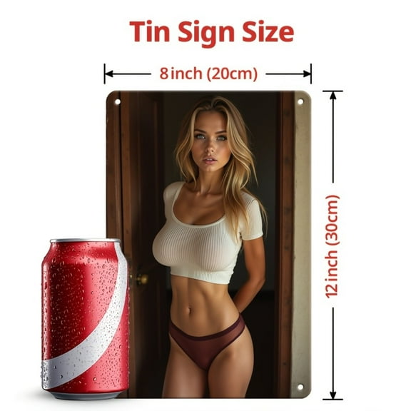 HELLOYOUNG Vintage Pinup Girl Metal Sign - Retro Beauty Art for Home  Kitchen or Man Cave, Ideal Christmas Birthday Gift, Durable Decor**