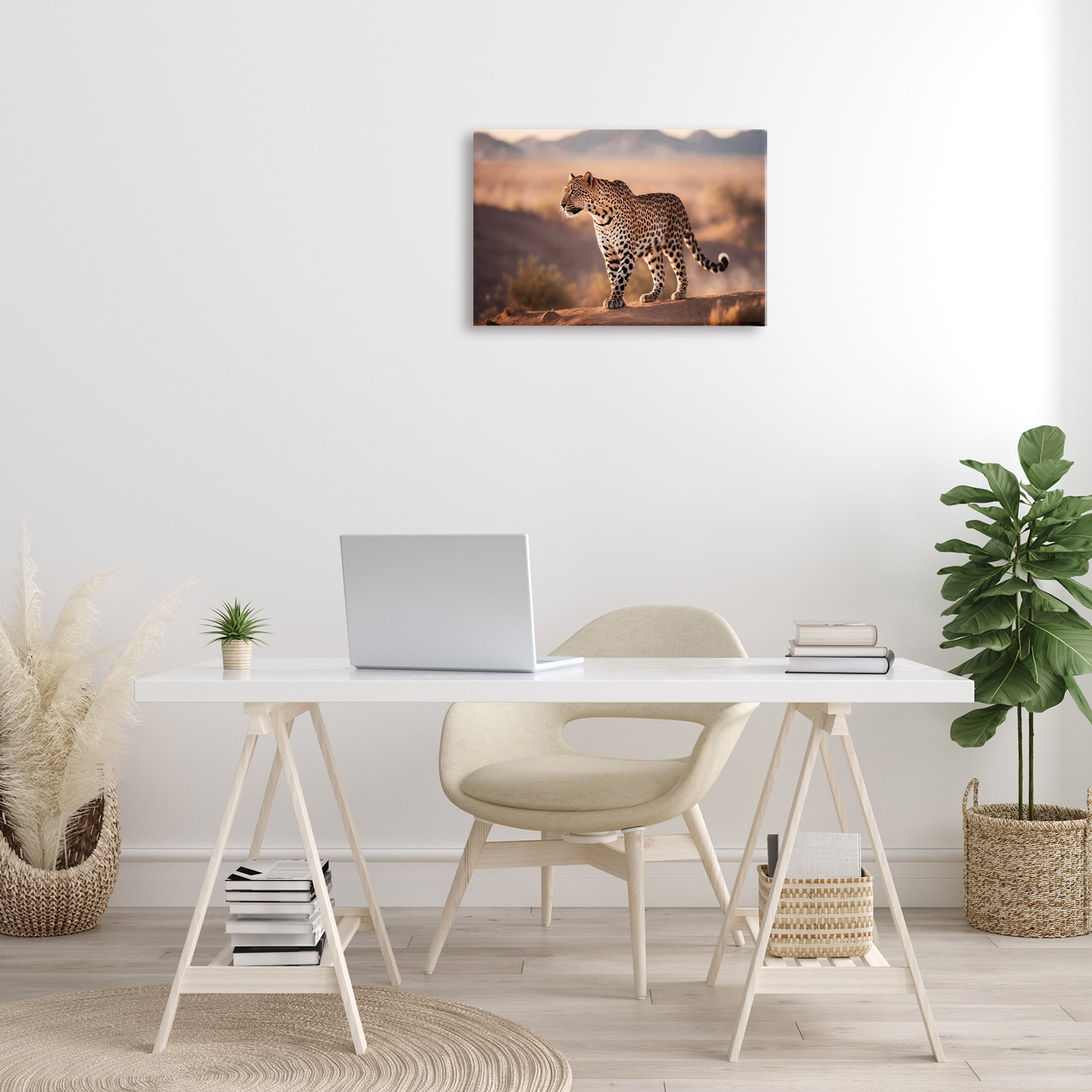 Stupell Industries Cheetah On Patrol Animals Photography Wrapped Canvas Art Print Wall Art, 24 x 16