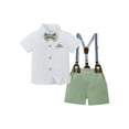 thumbnail image 2 of WISDOM Baby Boy Clothes Suits Toddler Short Sleeves Shirt Suspender Pants Outfit Sets Party 1-5T, 2 of 10