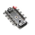 thumbnail image 1 of Chassis Fan Hub CPU Cooling 10 Port 12 V Molex to PWM Connector with 4 Pin 3 Pin Efficient PC-Fan Controller System with Adhesive Tape Dedicated Supply from PSU to Link Multiple Points, 1 of 7
