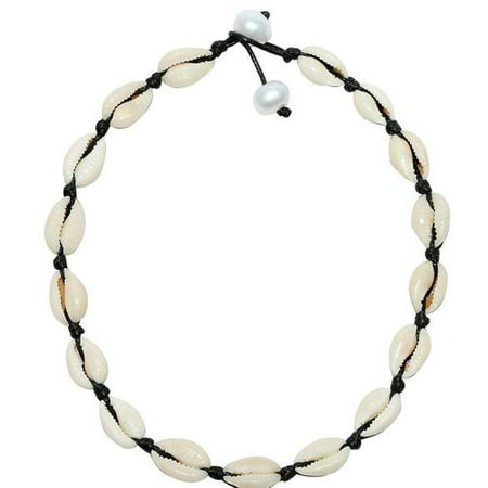 KABOER 1 PCS Shell Necklace Choker for Women, Seashell Necklace Handmade Natural Shell Choker  Hawaiian Beach