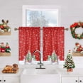 thumbnail image 3 of Christmas Kitchen Curtain Cafe Curtain 36 Inch Tier Curtains Window Treatment Rod Pocket for Home Decor 2 Panels for Bathroom, Living Room Christmas Decoration, 3 of 6