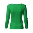 thumbnail image 2 of FashionOutfit Women's Solid Button Down V-Neck 3/4 Sleeves Knit Cardigan, 2 of 4