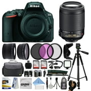 Nikon D5500 DSLR Digital Camera (Body Only) + 55-200 VR Lens + 128GB Memory + (2) Batteries + Charger + Video Light + Monopod + Backpack + Case + 3 Filters + Action Handle + Tripod + Wrist Strap