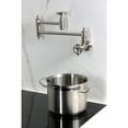 thumbnail image 2 of Kingston Brass KS3108RX Belknap Wall Mount Pot Filler Faucet, Brushed Nickel, 2 of 7