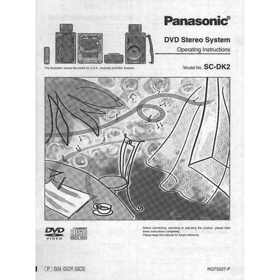 Instruction Manual ONLY for Panasonic SA-DK2 Stereo System Owners Instruction Manual REPRINT