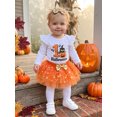 thumbnail image 4 of RUINIXCW Baby Girl Halloween Outfit Printed Long Sleeve Romper Tulle Skirt Headband, 4 of 8