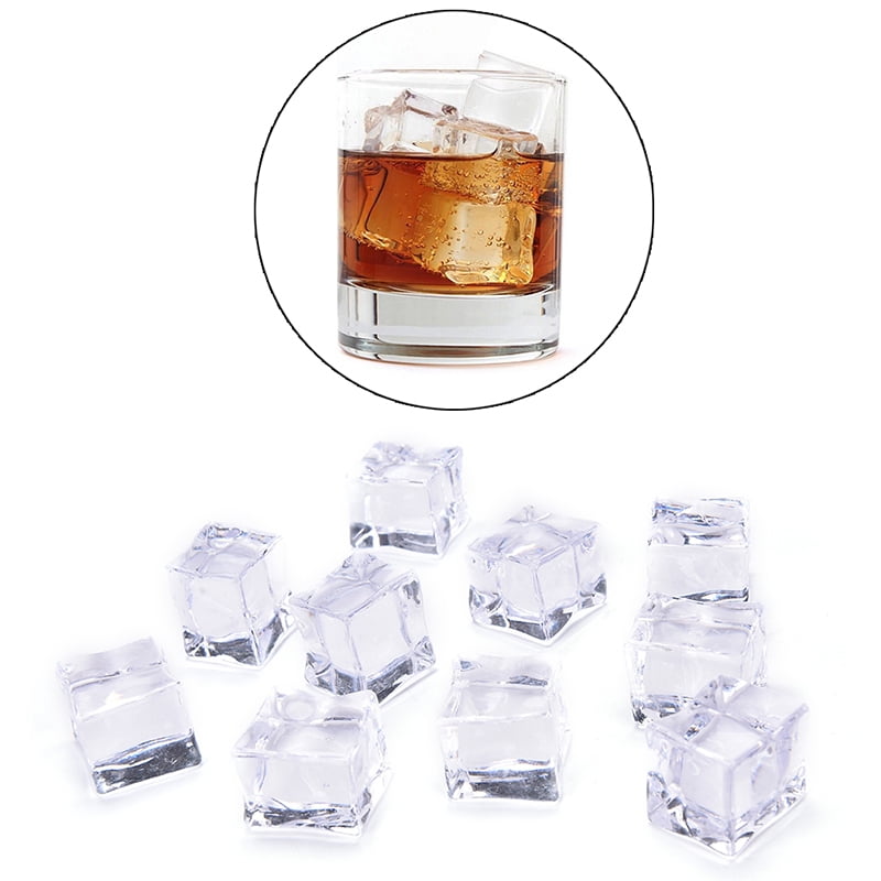 Details about   10PCS/Pack Fake Artificial Acrylic Ice Cubes Crystal Clear 2/2.5/3cm Square J&kt 