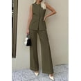 thumbnail image 6 of PRETTYGARDEN Women's 2 Piece Sets Summer Work Clothes Sleeveless Blazer Vest Pants Suits Spring Business Casual Outfits, 6 of 7