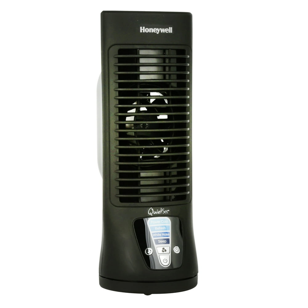 Honeywell QuietSet Slim Mini Tower Personal Table Fan, HTF210B, Black