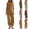 thumbnail image 1 of Sentmoon Women Outfits Spring Rompers for Women Solid Color Corduroy Loose Fit Elegant Jumpsuits for Women with Pockets Summer for Travel and Leggings Outfit, 1 of 9