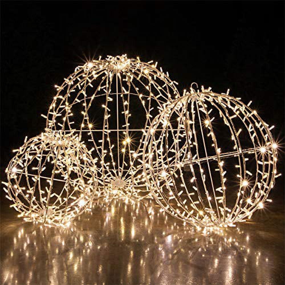 Wintergreen Lighting 20" Commercial LED Light Ball Warm White Holiday Lighting