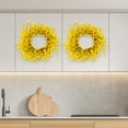 thumbnail image 5 of Pure Garden Set of Two 24-Inch Artificial Forsythia Wreaths for Home Decor, 5 of 7