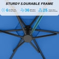 thumbnail image 2 of Easthome 10ft Offset Hanging Market Patio Umbrella for Backyard, Poolside, Lawn and Garden w/Easy Tilt Adjustment, Polyester Shade, 6 Ribs - Sapphire Blue, 2 of 8