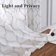 thumbnail image 5 of Linen Sheer Curtains for Living Room, Voile Window Curtain Panels Semi Sheer Geometric Window Treatment Curtains Farmhouse Sheer Curtains for Bedroom Office Home, 52" W x 63" L White, 5 of 9