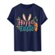 thumbnail image 4 of Camisa Casual de Cuello de la Tripulación de la Impresión de Pascua de Manga Corta de Verano Top Ligero de Poliéster para los Hombres, Camiseta de Manga Corta para el Uso Diario de Primavera Verano, 4 of 8