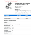 thumbnail image 2 of Front Brake Caliper Set 2 - Compatible with 2005 Buick LeSabre 3.8L V6 - Autopart Premium, 2 of 2