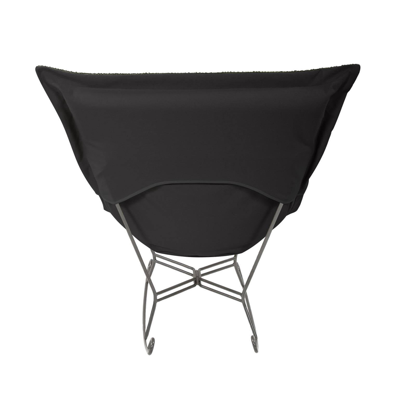 Scroll Puff Rocker Titanium- Barbet Forest/Black