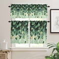 thumbnail image 2 of Kitchen Curtains and Valances Set, Rod Pocket Window Valance 18 Inch Window Curtain Panels for Living Room Bedroom Laundry, 27.5x36in, 3 Pieces, 2 of 7