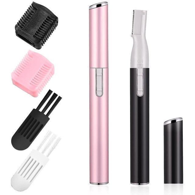 Recortador de cejas eléctrico Sincero 2 piezas mini afeitadora removedor de vello facial con peine
