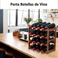 thumbnail image 4 of Porta Vinos de 4 Niveles, Porta Botellas de Vino para 16 Botellas, Organizador de Botellas de Vino y Bebidas, Estante de Almacenamiento para la Cocina, Bar o Bodega, 4 of 4