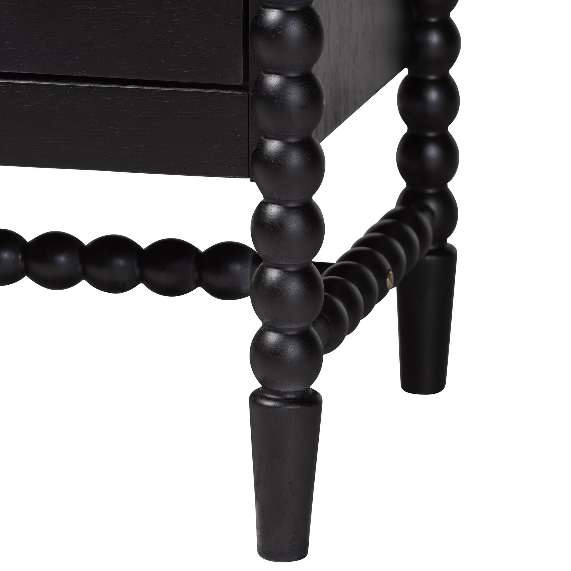 Baxton Studio Brantley Modern Farmhouse Chest, 4-Drawer, Black