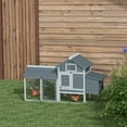 thumbnail image 4 of Barara King Large Chicken Coop, Chicken Coop, Outdoor Hen House,59" Small Wooden Chicken coop Hen House Poultry Cage with 2 Doors, Nesting Box and Removable Tray, Grey, 4 of 13