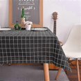 thumbnail image 2 of Table Cloth for Home Linen Cotton Plaid Stripe Dining Tablecloth Kitchen Decorative Rectangular Coff, 2 of 5