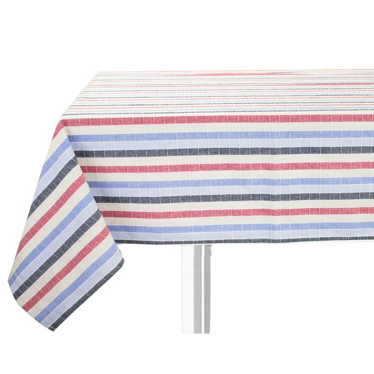 Fennco Styles Stitched Checkerd Cotton Tablecloth 54 x 54