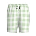 thumbnail image 3 of Picia Green Checkboard Pajama Shorts for Men, Men's Pajama Bottoms, Sleepwear,Short Pajama Pants-X-Large, 3 of 9