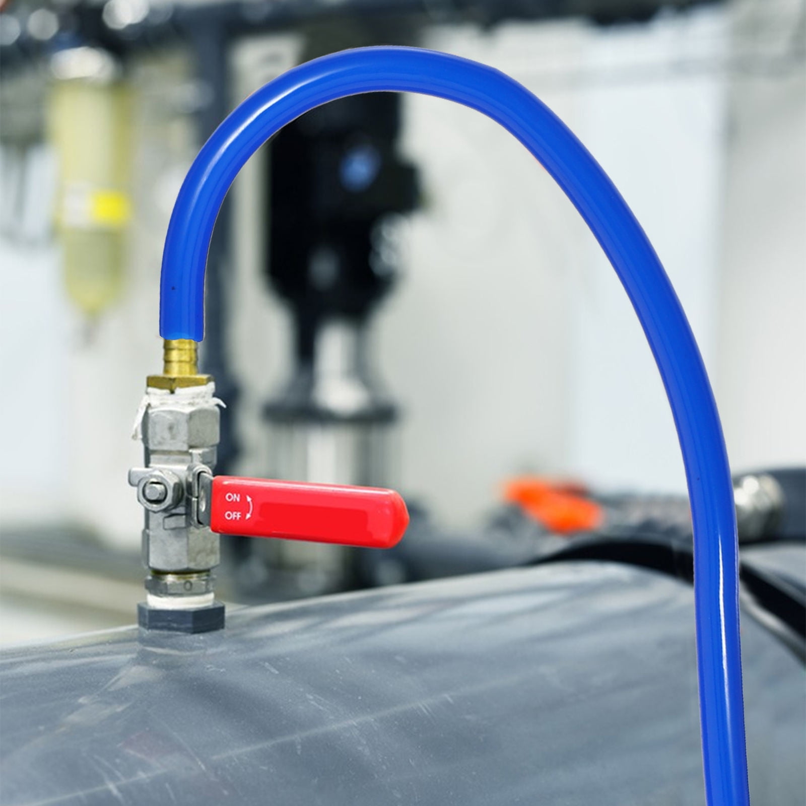 USHOBE Blue Tpu Hose for Air Compressor Transparent Air Line Tubing Durable Material